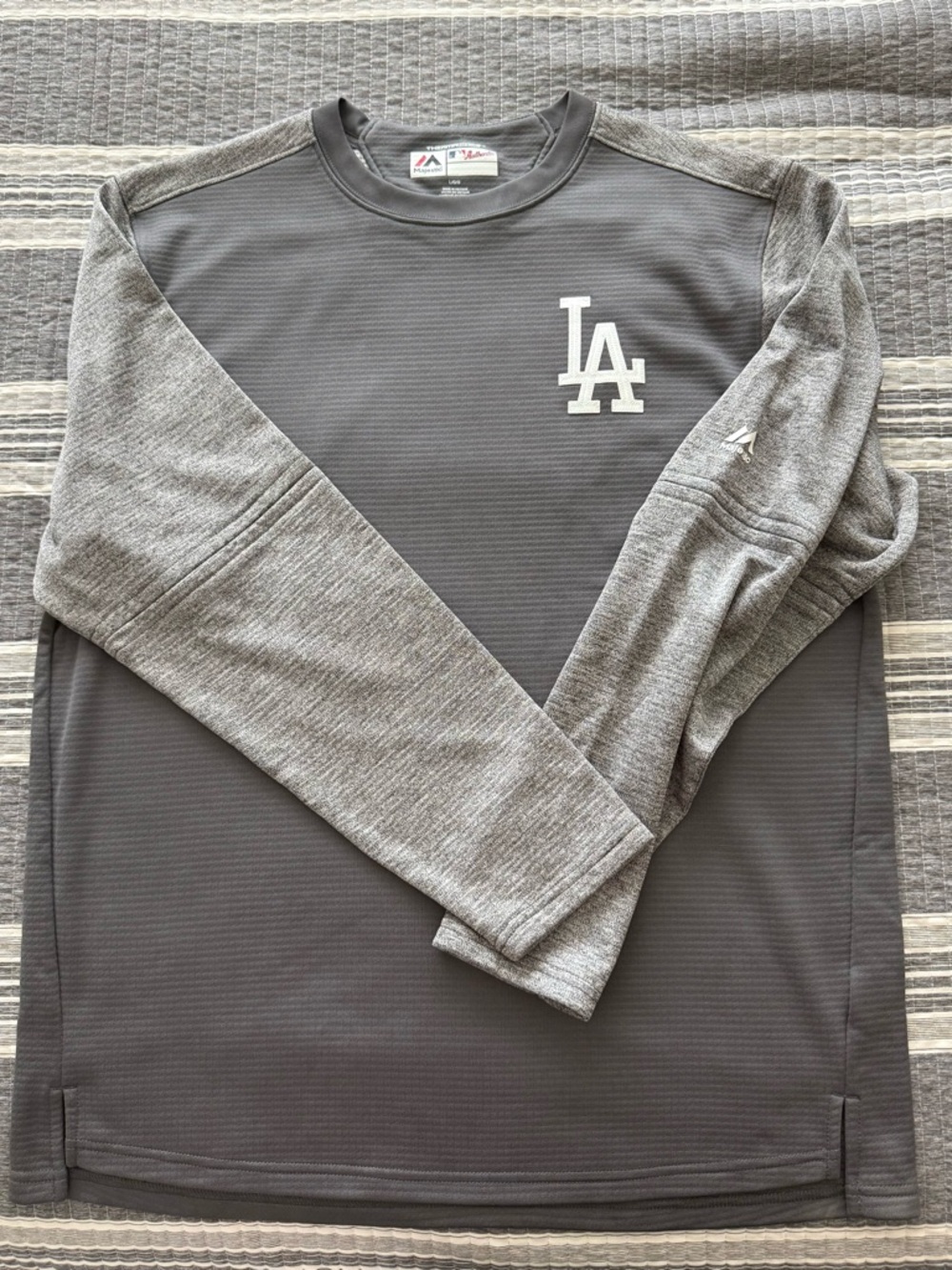 Majestic Los Angeles Dodgers Grey Long-Sleeve Performance Shirt